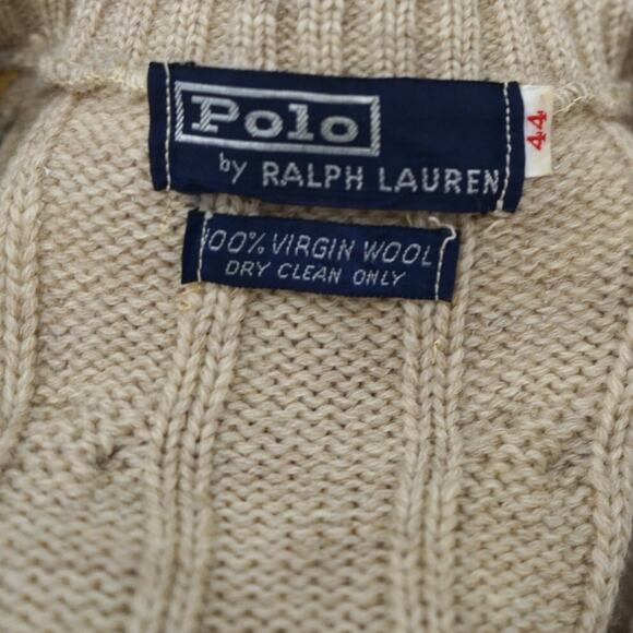 Vintage 90s Polo Ralph Lauren Wool Knit Sweater Vest Medium - Picture 5 of 5